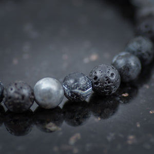 The Volcanic Bracelet - Labradorite Beads- Marssos