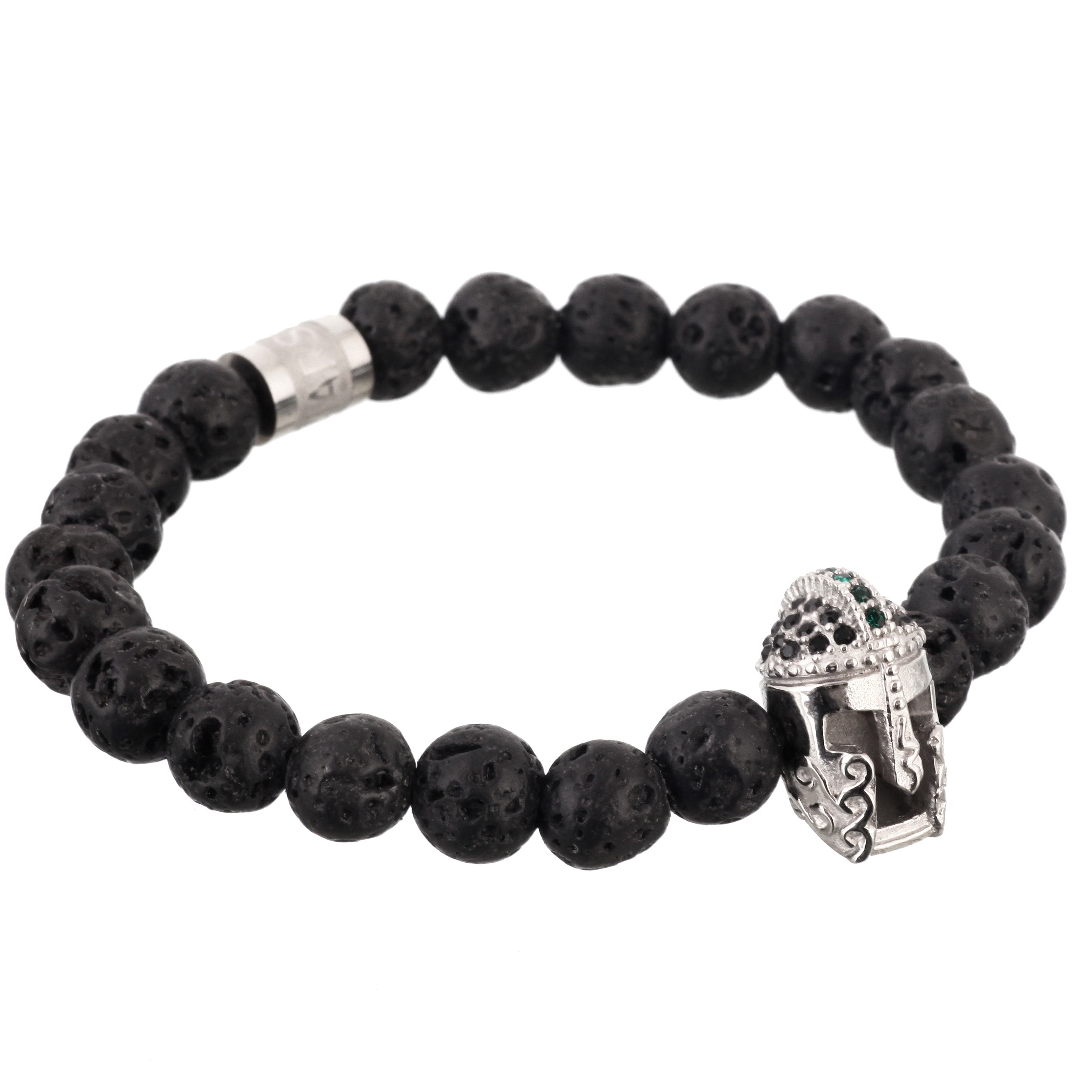 8Mm Black Lava Stone Beads Bracelet Set Skull Men Bracelets for Women  Jewelery